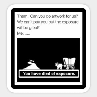 Artist Art Exposure Funny Meme Sticker